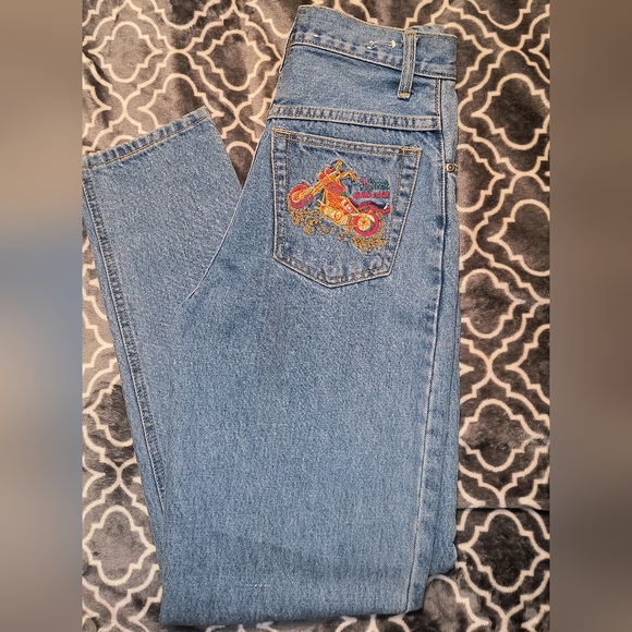 🔥🏍️ vintage motorcycle high rise jeans 🔥🏍️ - Picture 2 of 7